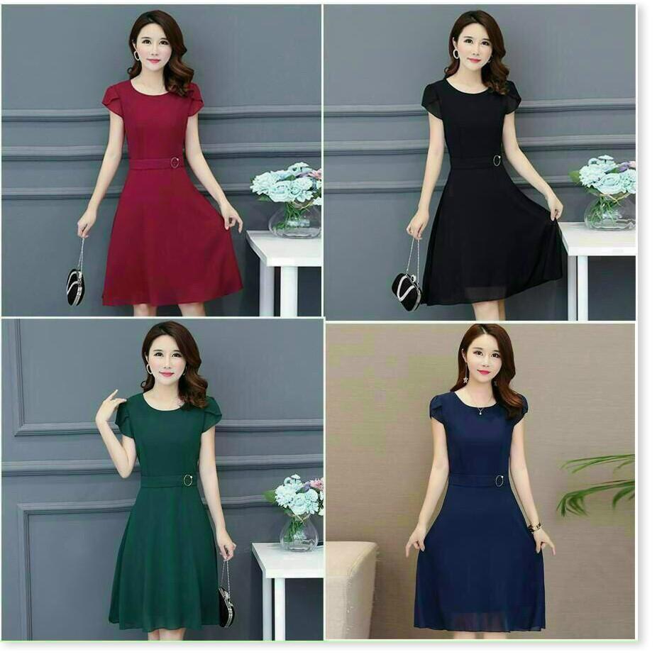 ĐẦM VOAN CHIFFON DÁNG SUÔNG,HỌA TIẾT TRƠN NHƯNG KHÔNG KÉM PHẦN SANG TRỌNG TRANG NEMO 36 FASHION
