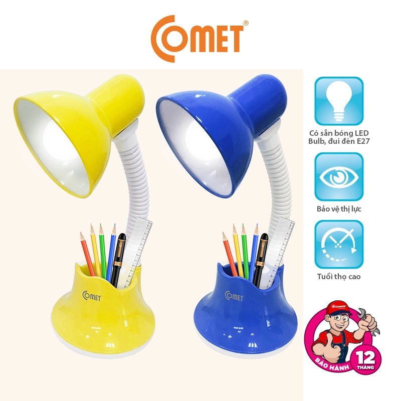 Đèn Bàn Học Sinh Comet CT413 (đã bao gồm bóng 5W) có ngăn đựng dụng cụ