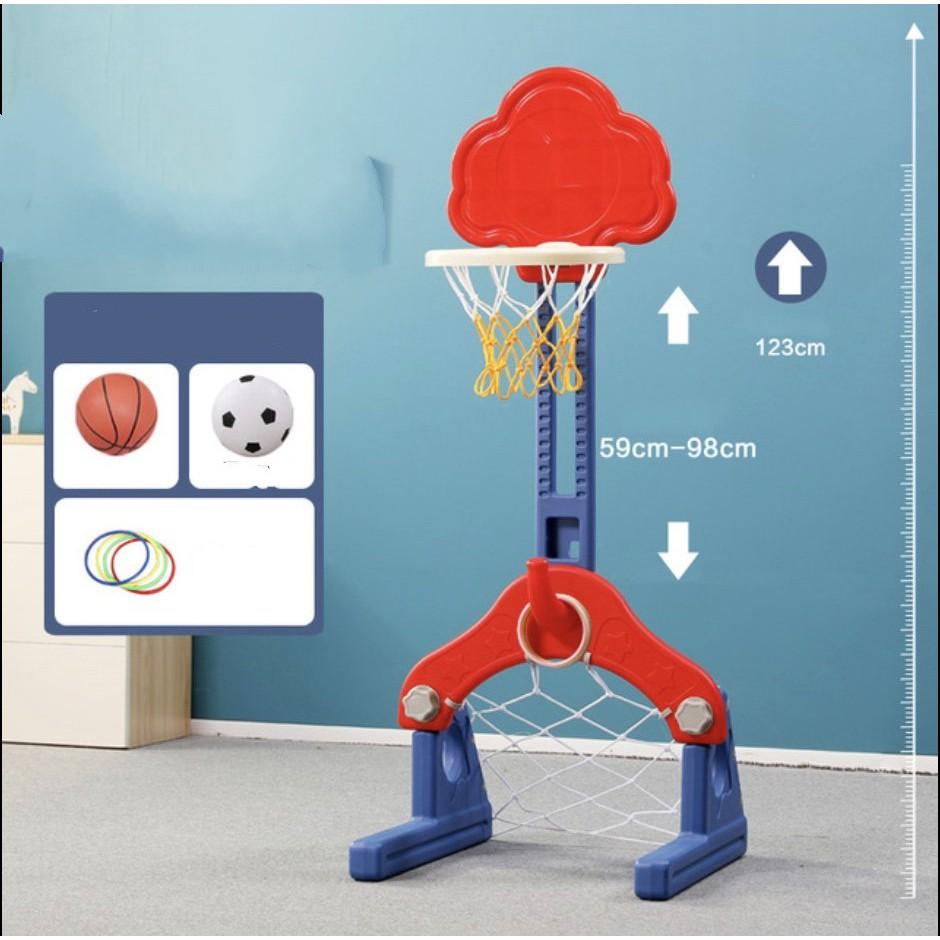 Vận động Cao Lớn Khoẻ Mạnh Cùng Bé và gia đình 3in1 Basketball Soccer Throw Game