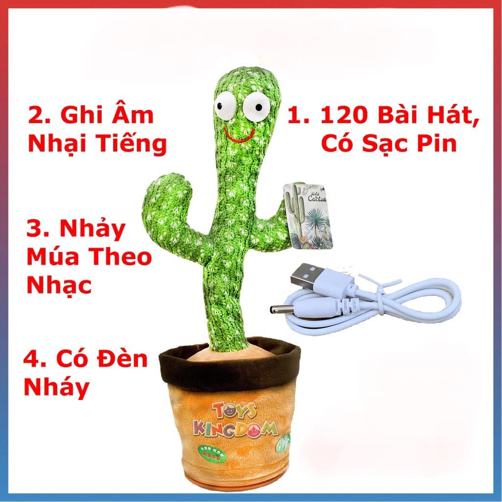 Đồ chơi giải trí cực cao cho trẻ em, trẻ sơ sinh có thể nhại tiếng nói, tiếng khóc của bé, dành cho người lớn giải trí sau giờ làm - Cây xương rồng phát nhạc vải bông mềm mại an toàn cho mọi người