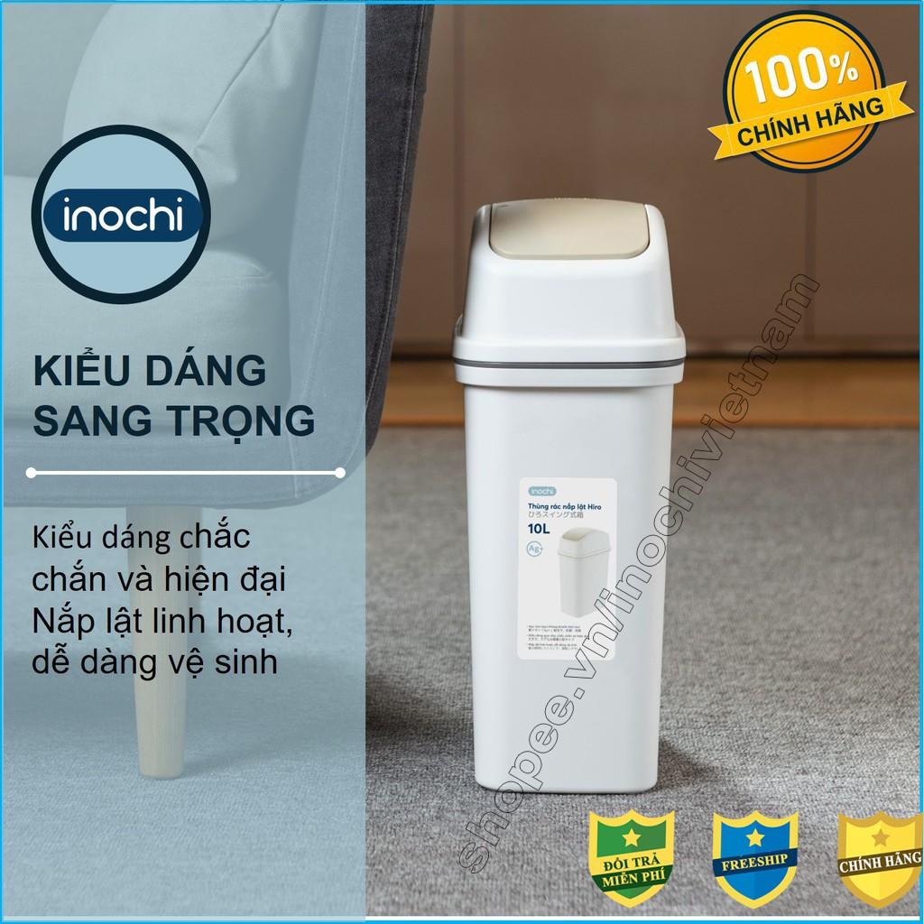 Thùng Rác Thông Minh,Nhựa Nắp Lật Inochi 10 Lít Rất Đẹp Làm Sọt Rác Văn Phòng, Khách Sạn Gia Đình THRNL10L