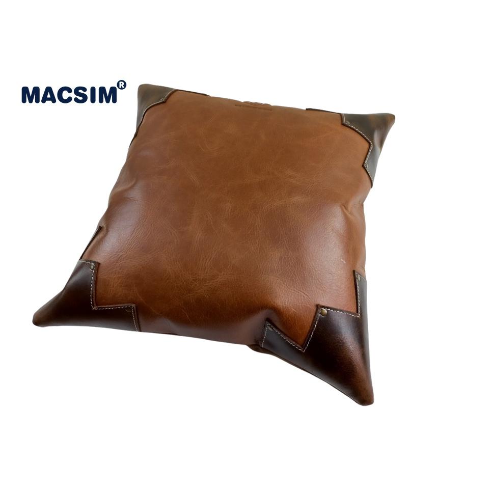 Gối tựa lưng, tựa đầu đa năng, gối sofa cao cấp Macsim kích thước 40cm x 40cm màu vàng