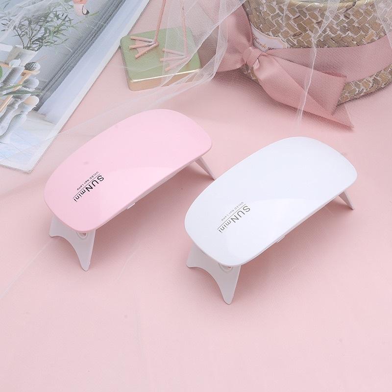 Máy hơ gel SUN mini - Máy làm khô móng tay nail - Đèn Led UV sấy khô gel sơn móng tay xài cổng sạc điện thoại USB