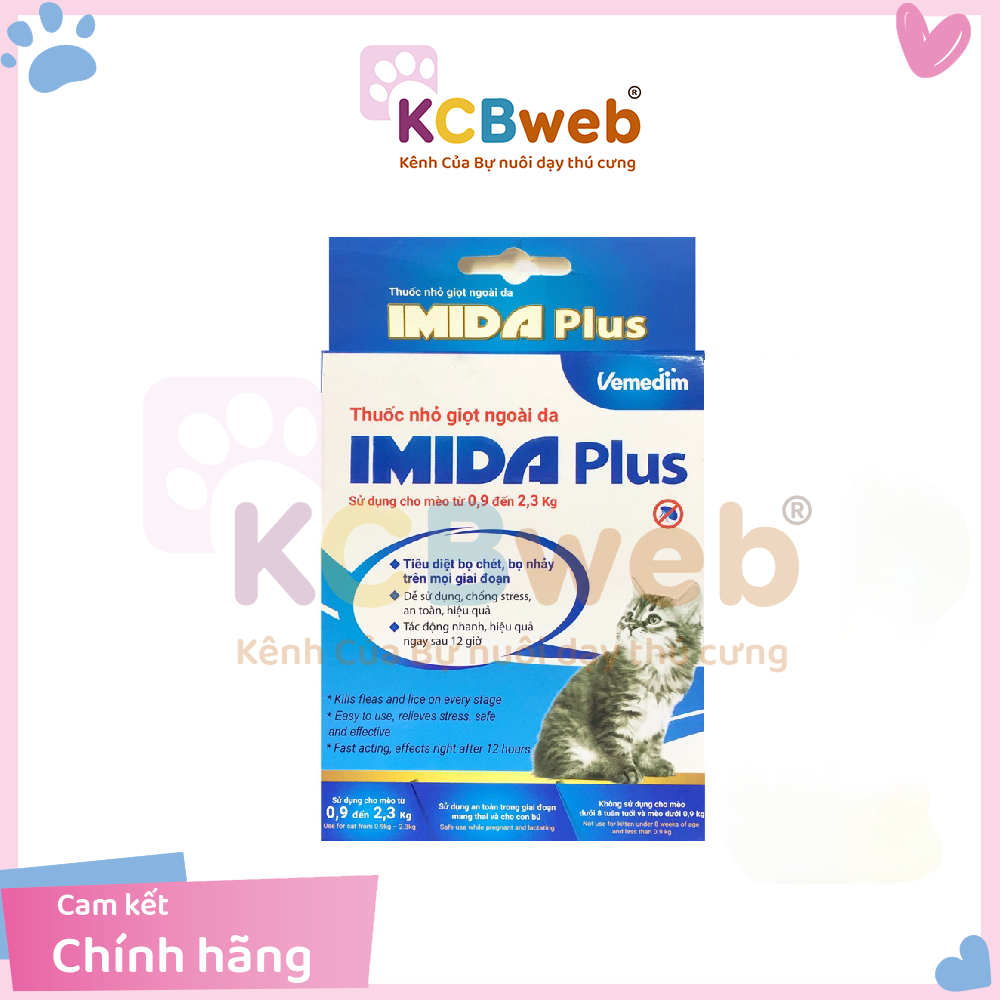 Nhỏ gáy bọ chét cho mèo Imdia Plus