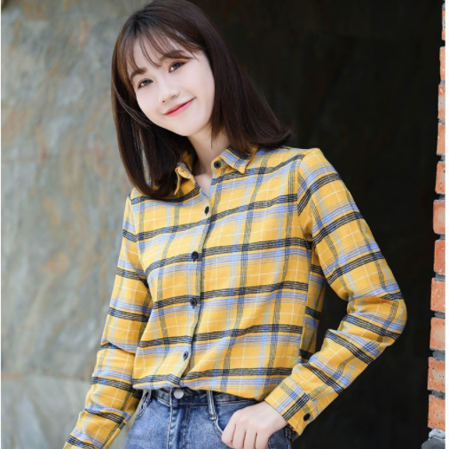 Áo sơ-mi vitage form dài phong cách Hàn Quốc trẻ trung cho nữ Sm22