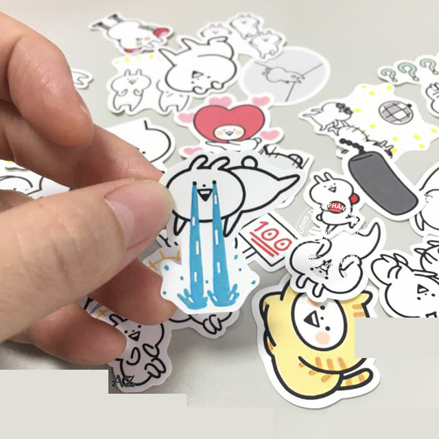 Set 30 Sticker Usagyuuun Thỏ tăng động