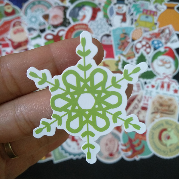 Bộ Sticker dán cao cấp chủ đề NOEL GIÁNG SINH - Dùng dán Xe, dán mũ bảo hiểm, dán Laptop...