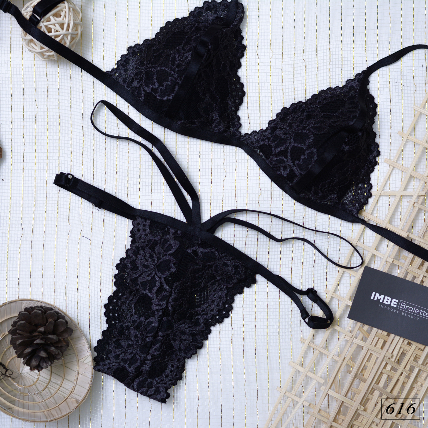 Bộ đồ lót nữ Sexy Bralette ren cao cấp R616