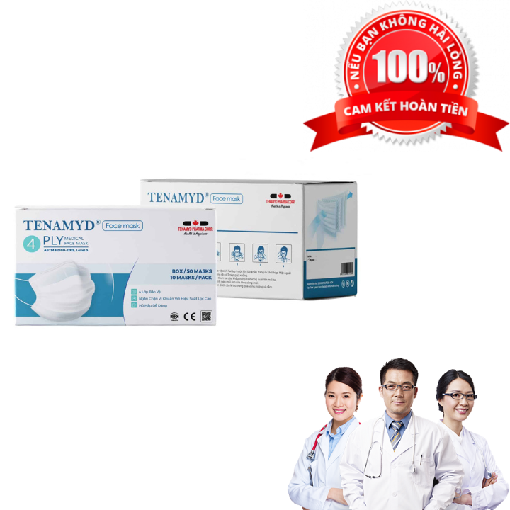 Khẩu Trang Y Tế 4 Lớp Tenamyd Chính Hãng