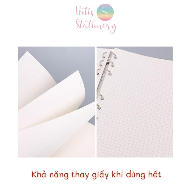 Color Binder - Bìa còng màu nâu/ đen/ trắng - A6/ A5/ B5/ A4 (Không kèm giấy