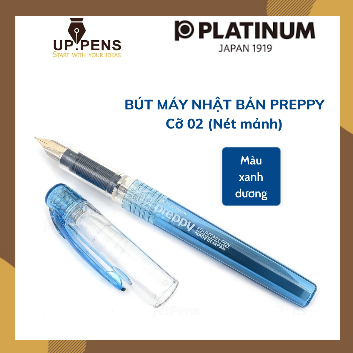 Bút máy Platinum Preppy - 02 Extra Fine Nib - Màu xanh dương (Blue)