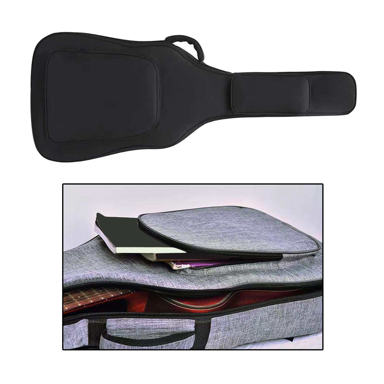 Acoustic Guitar Bag with Pockets Backpack Adjustable Shoulder Strap for Bass