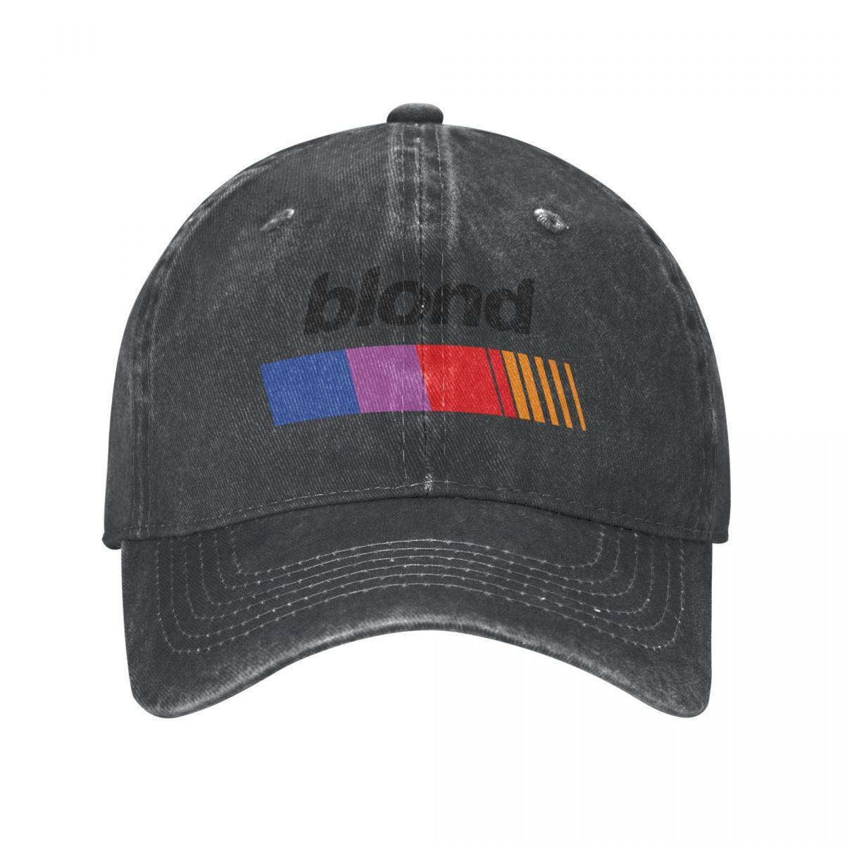 Tóc vàng mở Ocean Bóng chày mũ bóng chày thời trang đau khổ denim Frank hip hop rapper snapback cap cap unisex phong cách mũ mùa hè ngoài trời Color: Dark Gray Size: One Size