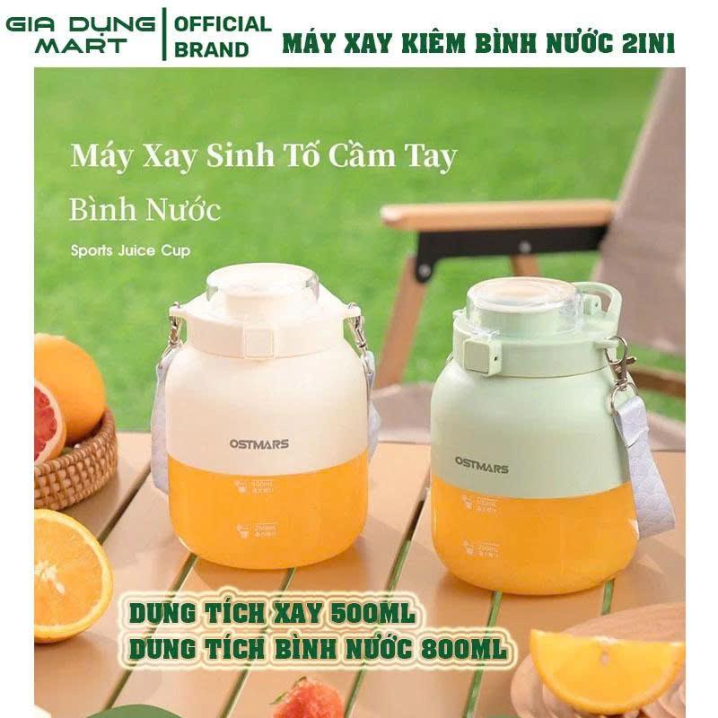 Máy Xay Sinh Tố Cầm Tay Mini Ostmars Sạc Tích Điện - giao mầu ngẫu nhiên