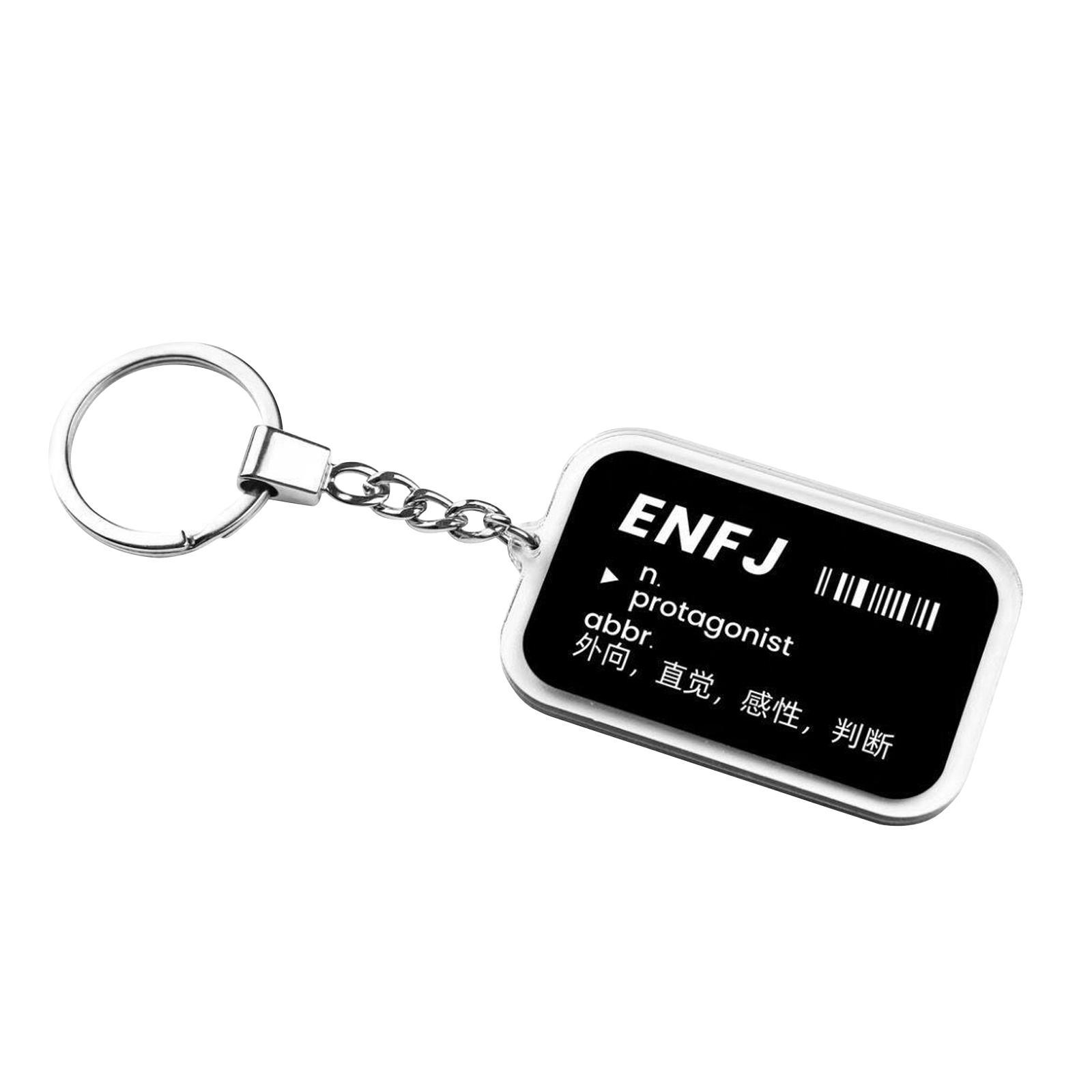 Keychain with Personality Words Pendant Hanging Pendant Acrylic Keychains Keyfob Car Keyring Key Chain Key Holder Ornament for Wallet Decor