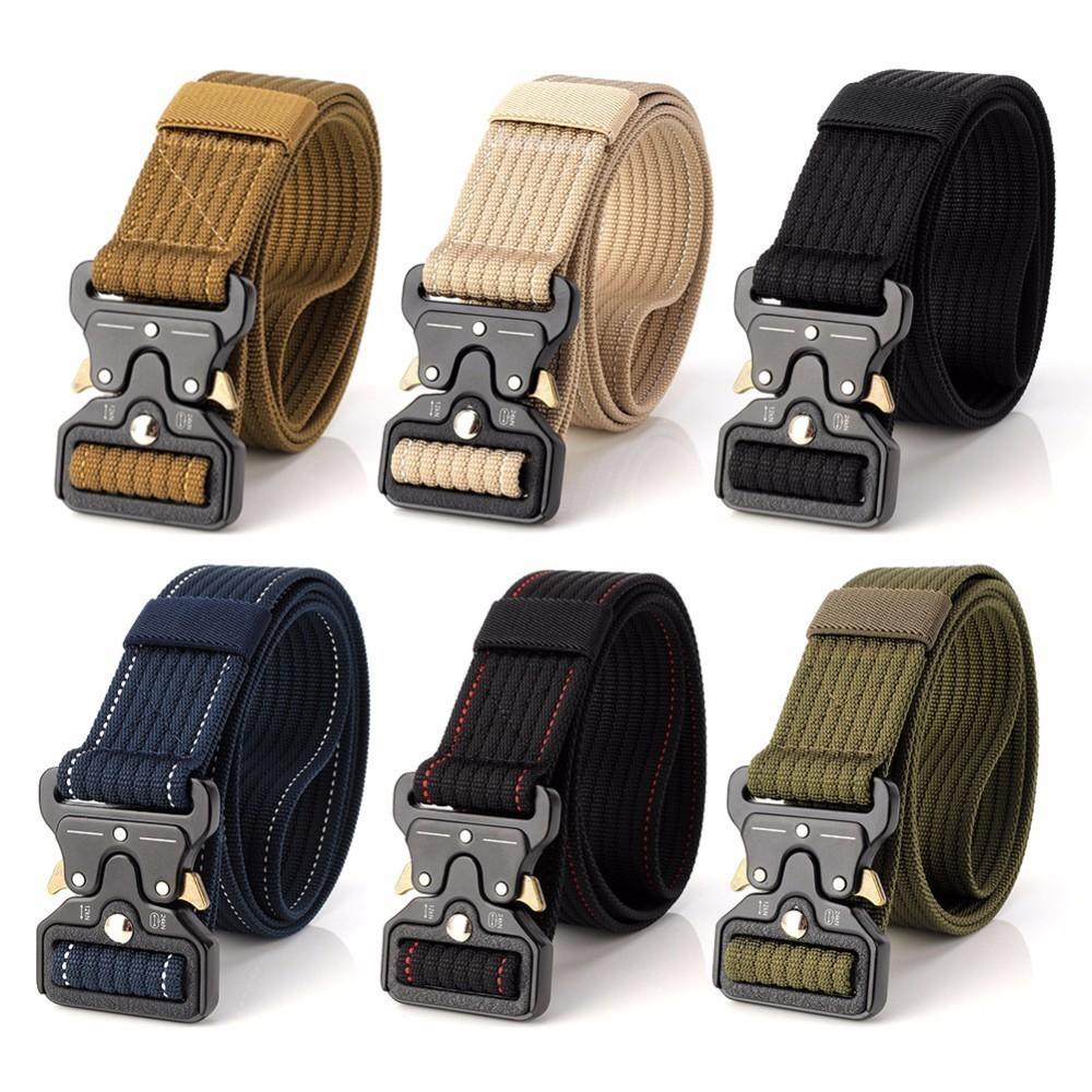 Trang Thiết Bị Quân Sự Chiến Thuật Dây Lưng Nam Nylon Khóa Kim Loại Gõ Thắt Lưng Molle Chiến Đấu Dây Ngoài Trời Bánh Răng