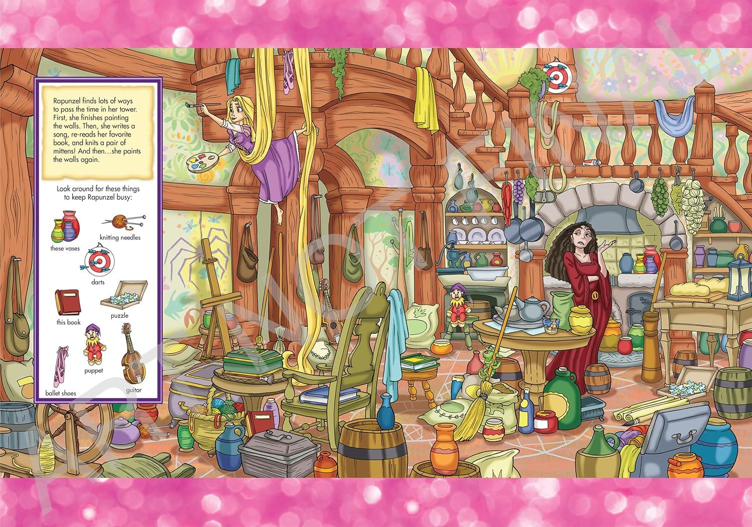 Sách ngoại văn: Look And Find Sticker Book Disney Princess Magical Adventures