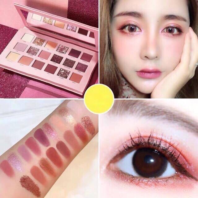 Bảng phấn mắt NUDE 18 màu gồm 12 màu lì và 6 màu nhũ , mềm mịn , siêu bám da , không bị trôi , lem cực kì lấp lánh và nổi bật