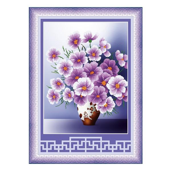 Tranh thêu Bình Hoa Tím ms 53206-SSS