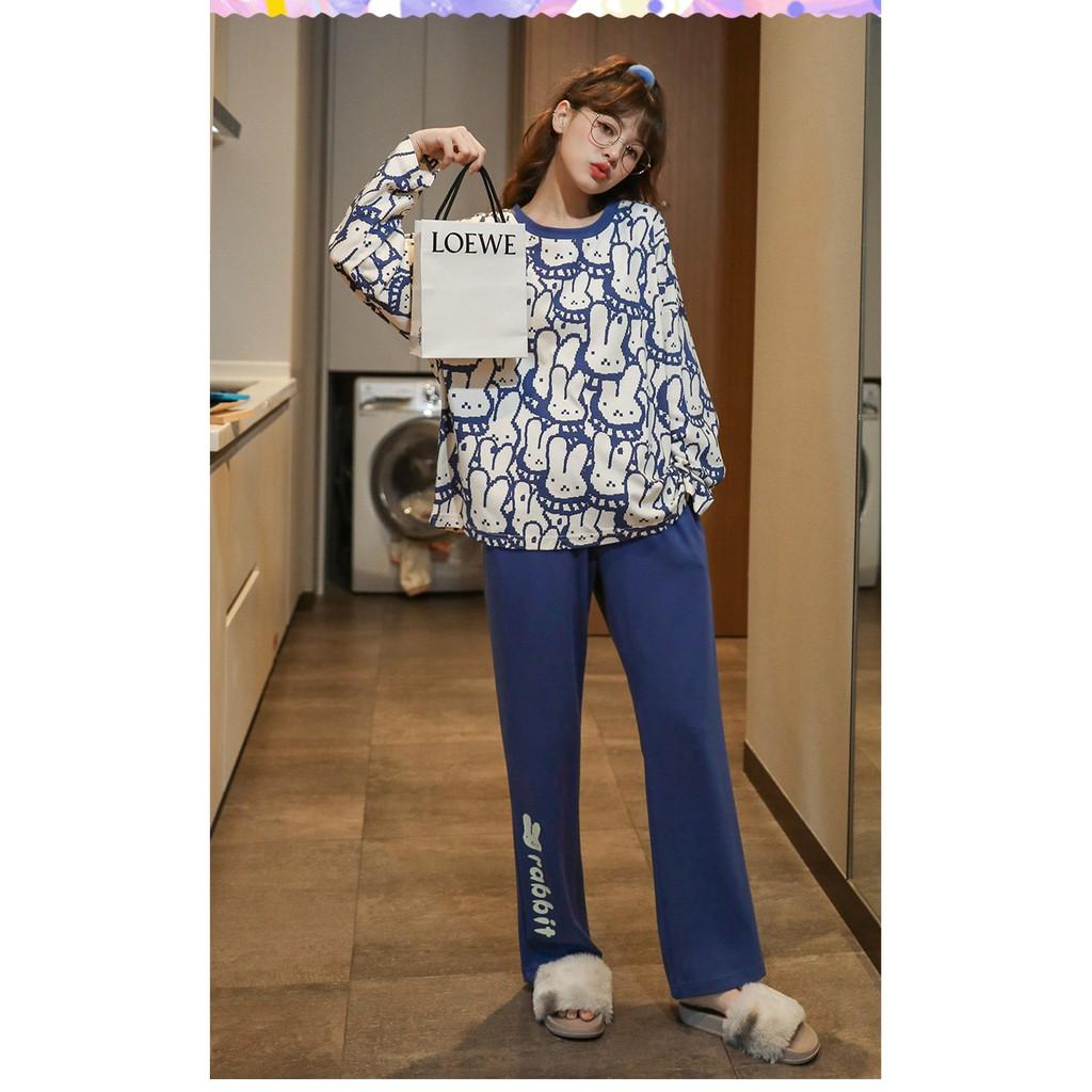 Đồ Bộ- Đồ Ngủ Nữ-Bộ Mặc Nhà Cotton Dài Tay Guu Thu Đông Cao Cấp Dễ Thương BDTD02