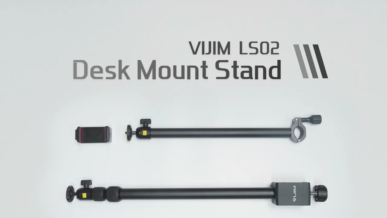 Vijim LS02 - Chân Đế Kẹp Kèm Tay Cầm Hỗ Trợ Cho Quay Youtube, Review, Làm Đẹp- Hàng chính hãng
