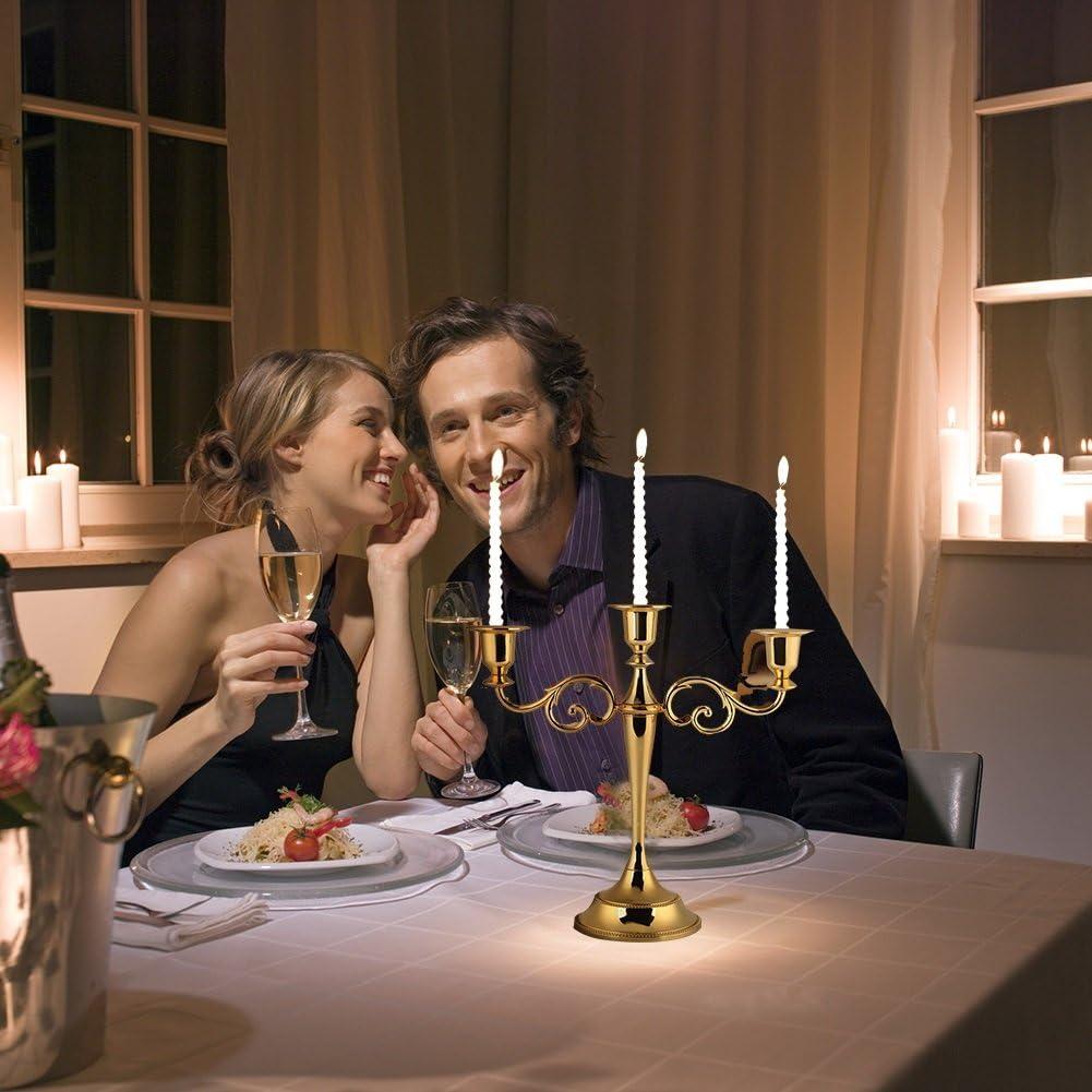 Chân nến 3 nhánh Giá đỡ nến kim loại cổ điển cho bàn trang trí nhà đám cưới