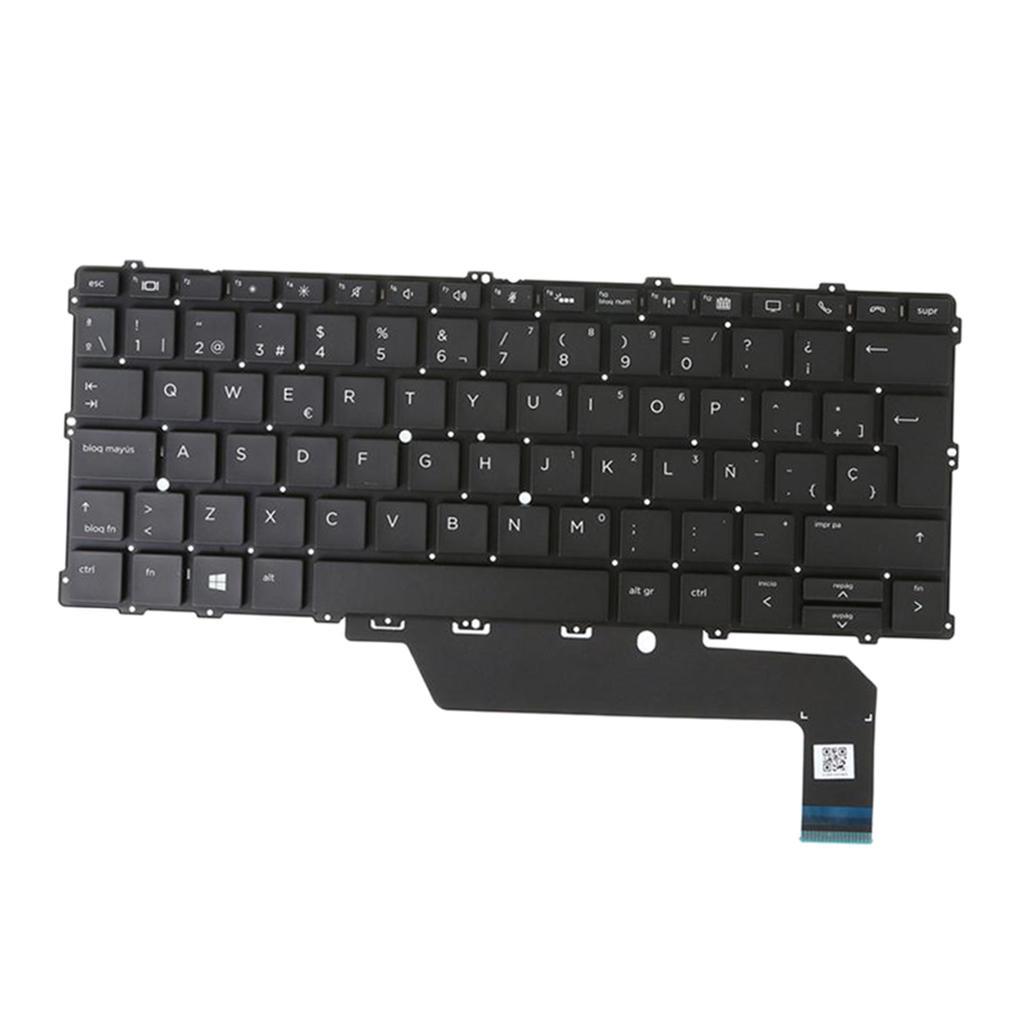 Spanish Layout Keyboard with Backlit without Frame for HP EliteBook X360 Laptop