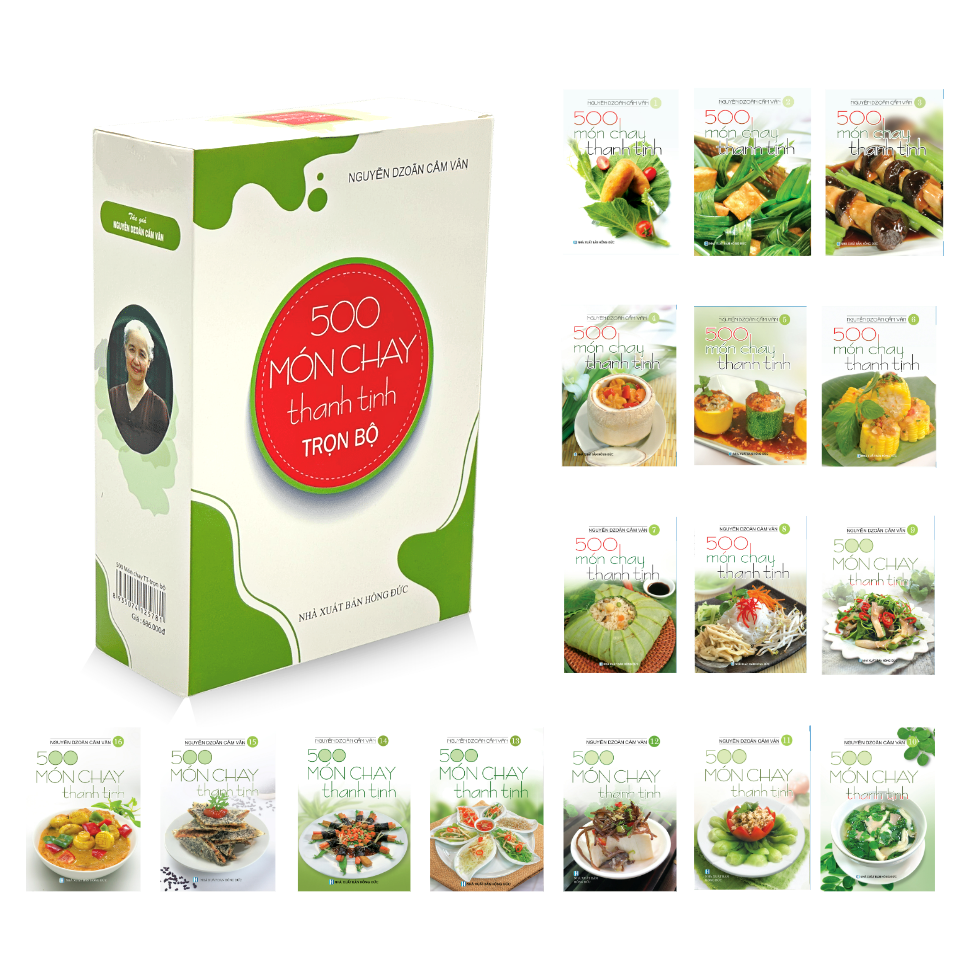 Sách - Trọn Bộ 500 Món Chay Thanh Tịnh - Nguyễn Dzoãn Cẩm Vân