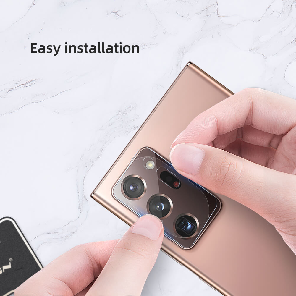 Bộ 2 Miếng dán kính cường lực Camera mỏng 0.22mm cho Samsung Galaxy Note 20 Ultra hiệu Nillkin InvisiFilm (độ cứng 9H, chống trầy, chống chụi &amp; vân tay, bảo vệ toàn diện) - Hàng chính hãng