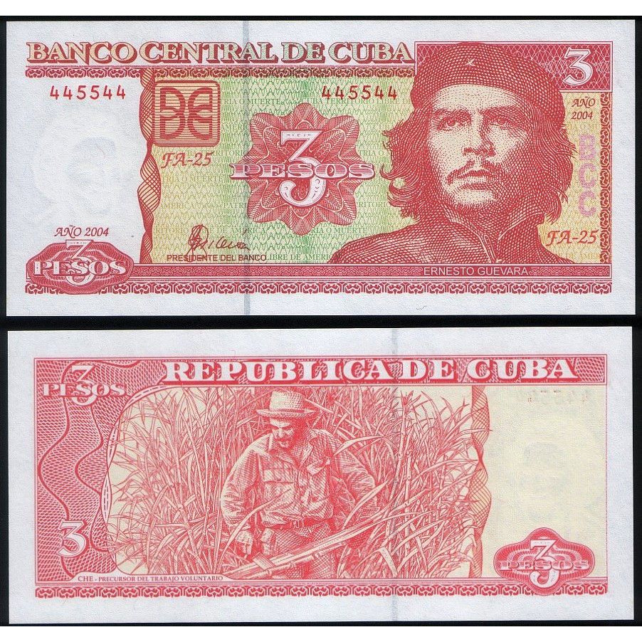 Tiền Bắc Mỹ 3 pesos Cuba sưu tầm