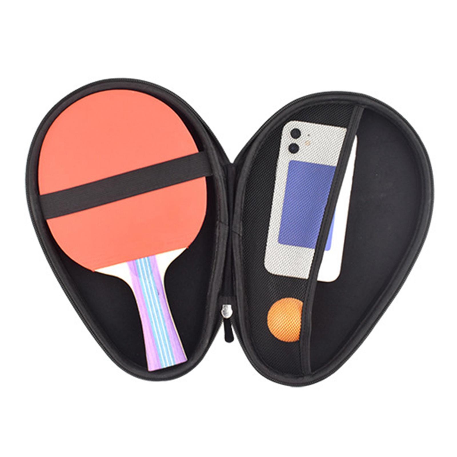 Table Tennis Racket Bag EVA Wear Resistant Sturdy for Outdoor Training