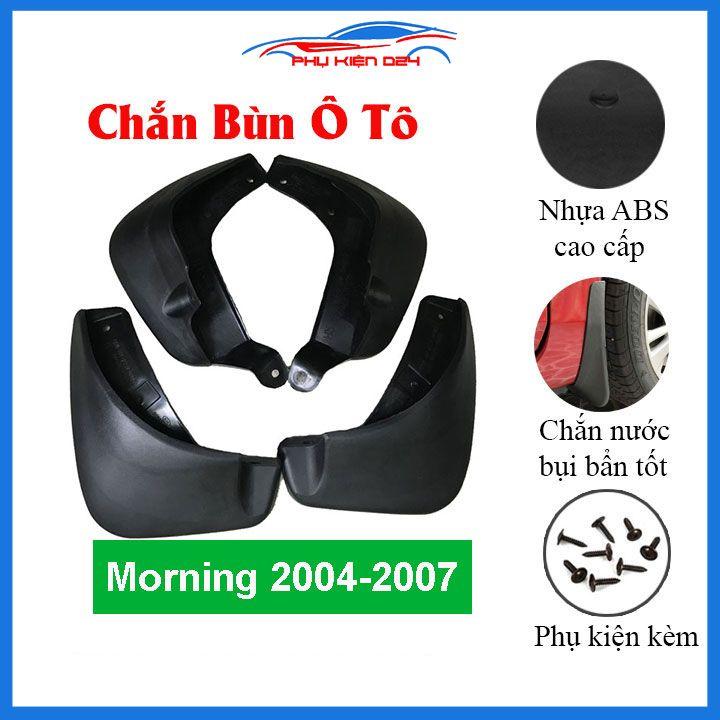 Bộ 4 chắn bùn cho xe Morning 2004-2005-2006-2007 (kèm phụ kiện lắp)