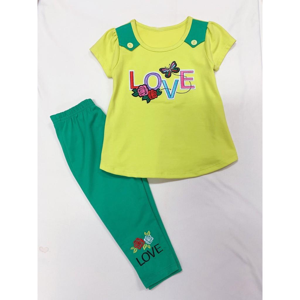 Bộ Lửng bé gái - Bộ dài hoa hồng Rose,size 2