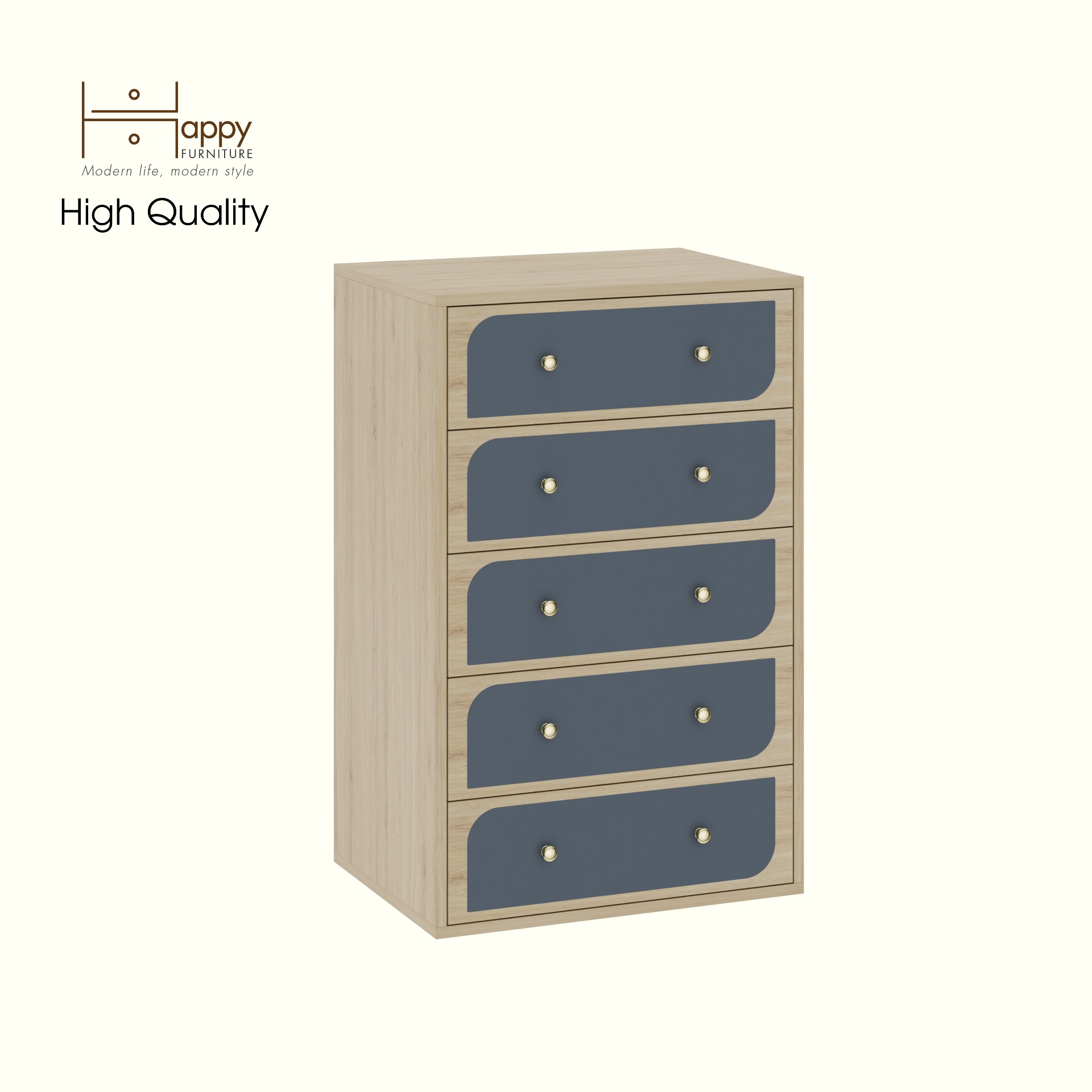 [Happy Home Furniture] BANA, Tủ đựng đồ 5 ngăn kéo, 60cm x 45cm x 94cm ( DxRxC), THK_122