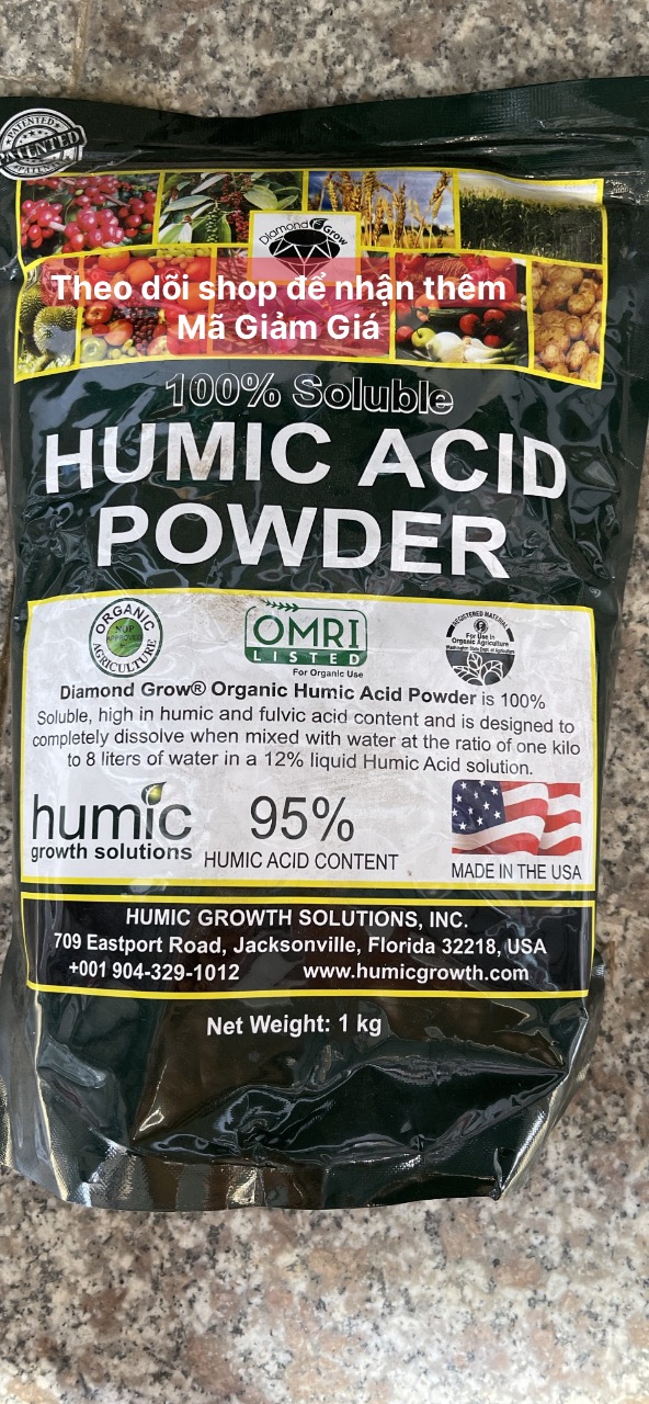 Phân bón kích rễ Humic Acid Powder NK trực tiếp từ Mỹ 1kg