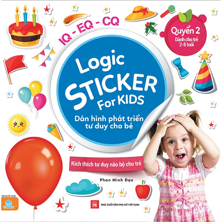 Sách - Combo 4 cuốn Logic sticker for kids dành cho bé từ 2-8 tuổi - ndbooks