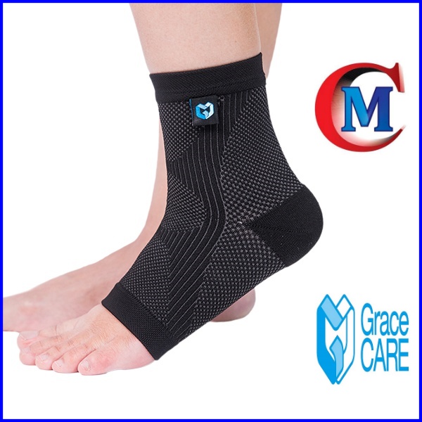 Đai hỗ trợ bảo vệ cổ chân Grace Care AD320, thành phần có sợi than tre, sợi nano red cao cấp