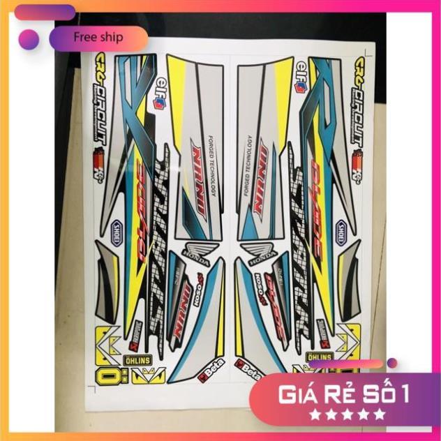 Tem rời wave blade 110 chữ R 3 lớp ko bay màu bảo hành màu sắc vĩnh viễn