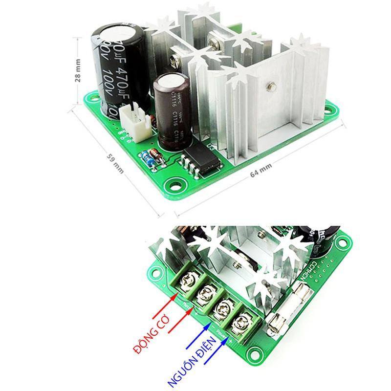 Module mạch điều chỉnh tốc độ động cơ điện 1 chiều CCMHCN DC 6V-90V/15A