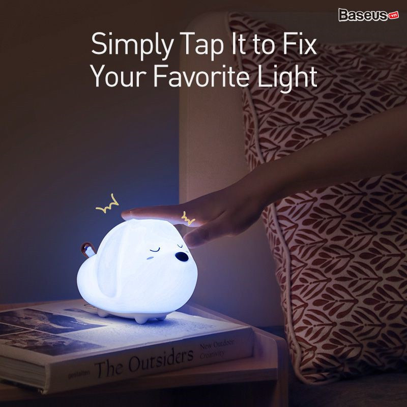 Baseus Cute series doggie silicone night light- hàng chính hãng