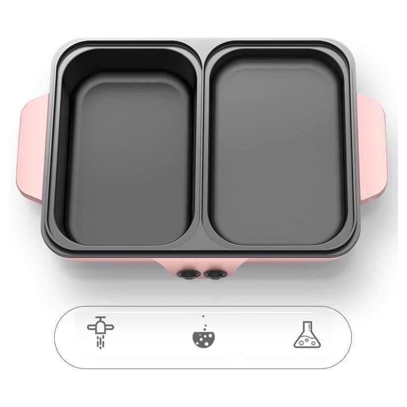 NỒI LẨU NƯỚNG Đa Năng 2IN1 CHỮ NHẬT SIÊU HÓT 8662-S