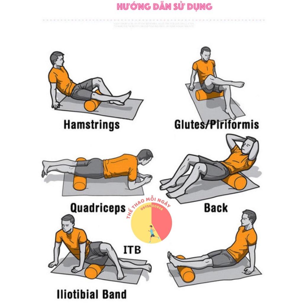 Con lăn massage toàn thân Foam Roller trứ danh Thể thao Mỗi ngày giúp giải tỏa căng cơ, đau cơ, bó cơ