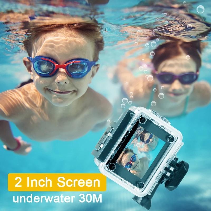 4K Ultra HD Action Camera 2.0'' IPS LCD WiFi 12MP 170D 30M Go Waterproof Pro Sport DV Helmet Video Camera With Remote Control