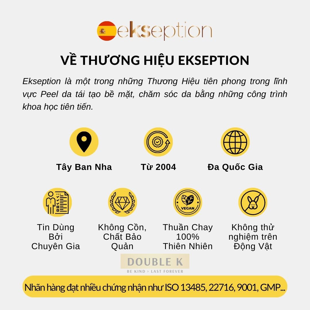 ekseption Pure Skin Peel - Giảm Mụn, Mờ Thâm Sau Mụn, Se Nhỏ Lỗ Chân Lông, Mịn Màng Làn Da - Double K