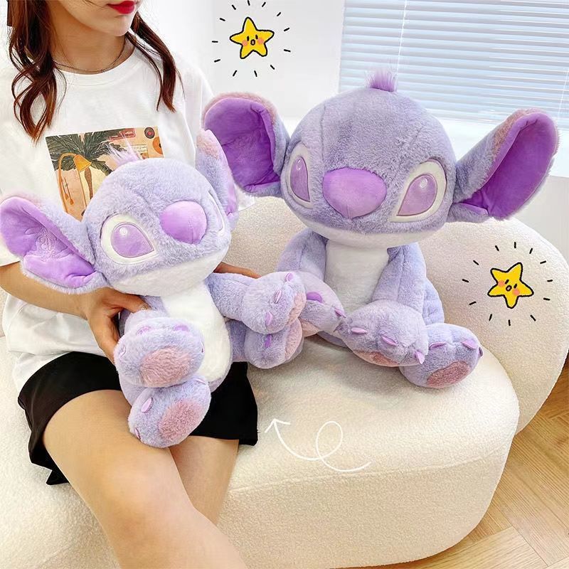 Gấu bông Stitch dễ thương tím pastel mộng mơ kích thước 35/45/55/70cm