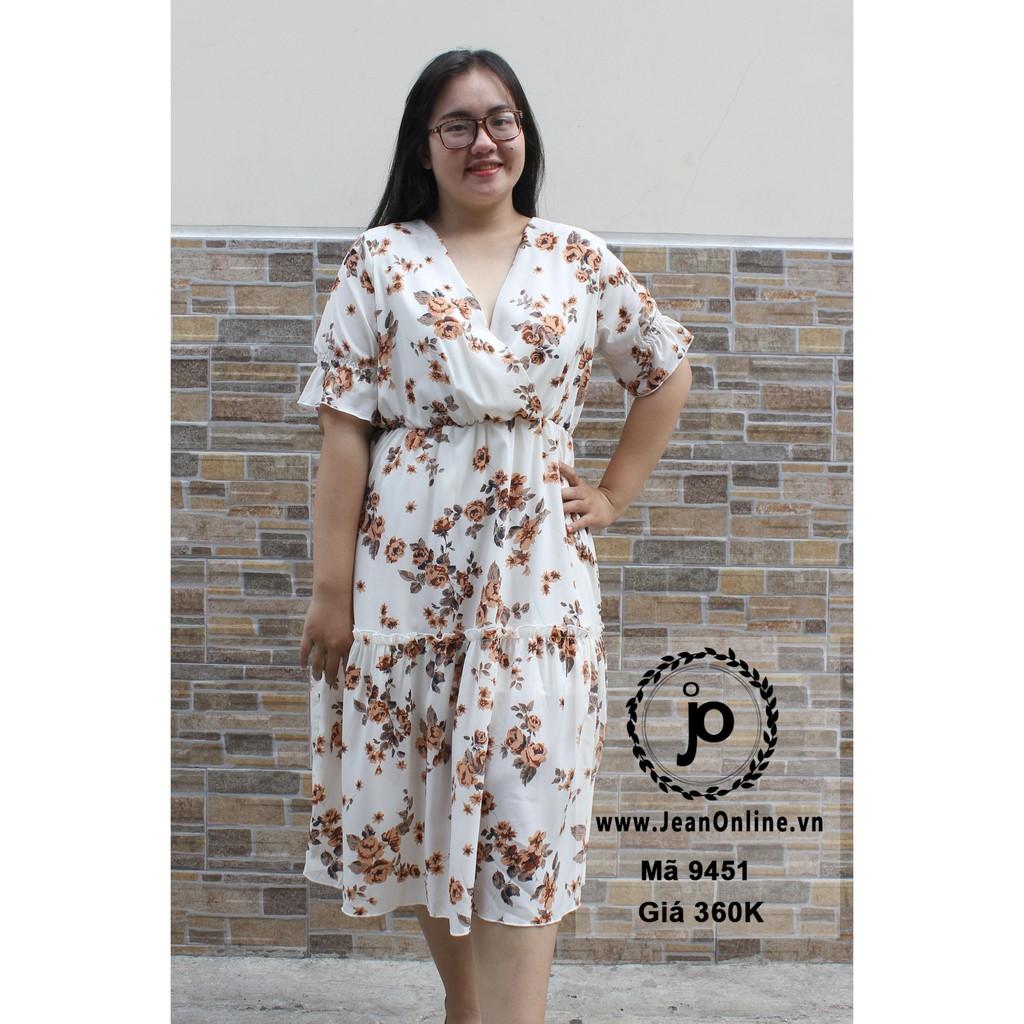 Bigsize Nữ - Đầm Voan Bông (MS: 9451) - Đầm maxi, váy đi biển ngoại cỡ big size