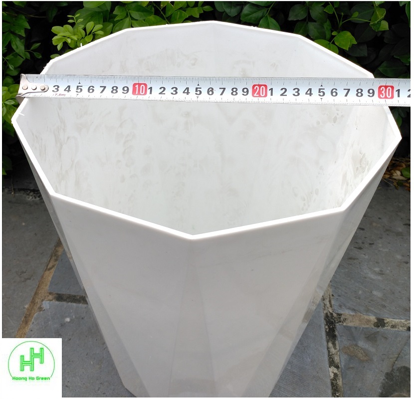 5 Chậu nhựa Kim Cương SO4, KT Miệng 30cm x Cao 40cm - Nhựa Đức Minh
