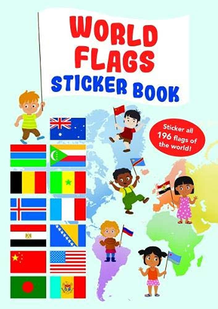 Sách các hoạt động dành cho thiếu nhi tiếng Anh: World Flags Sticker Book