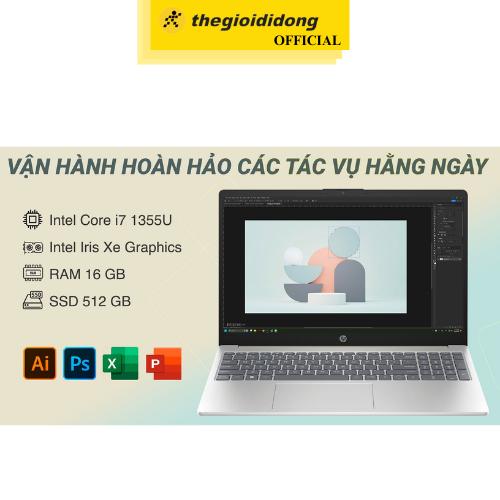 Laptop HP 15 fd0015TU i7 1355U/16GB/512GB/Win11 (A19C5PA) - Hàng Chính Hãng