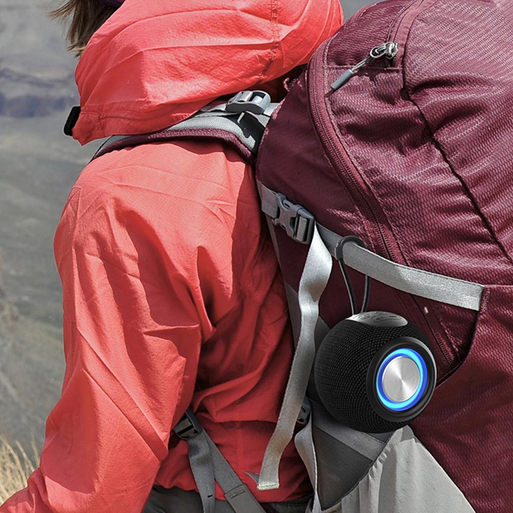 Mini di động loa bluetooth HD Giảm tiếng ồn Micrô ngoài trời Thể thao di động Hifi Music Loa Stereo Support Color: White